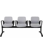 Ławka ASPEN-3 BT ARM nowoczesna ławka do poczekalni z podłokietnikami