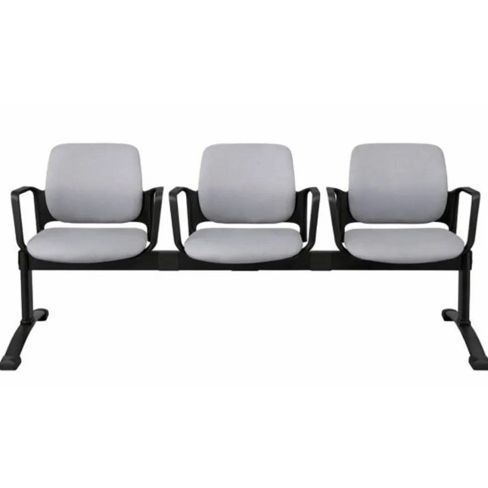 Ławka ASPEN-3 BT ARM nowoczesna ławka do poczekalni z podłokietnikami