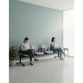 Ławka ASPEN-4 BT ARM nowoczesna ławka do poczekalni z podłokietnikami