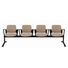 Ławka ASPEN-4 BT ARM nowoczesna ławka do poczekalni z podłokietnikami