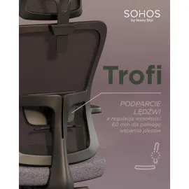 Ergonomiczne krzesło biurowe TROFI MESH HRT Nowy Styl