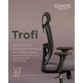 Ergonomiczne krzesło biurowe TROFI MESH HRT Nowy Styl