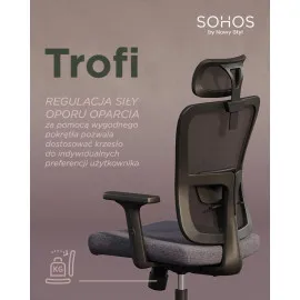 Ergonomiczne krzesło biurowe TROFI MESH HRT Nowy Styl