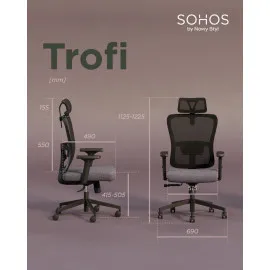 Ergonomiczne krzesło biurowe TROFI MESH HRT Nowy Styl