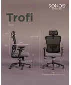 Ergonomiczne krzesło biurowe TROFI MESH HRT Nowy Styl