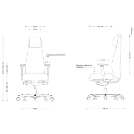 Ergonomiczny fotel biurowy TRIA Unique do gabinetu