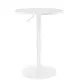 Stolik Round white Unique - regulowany biały stolik kawowy