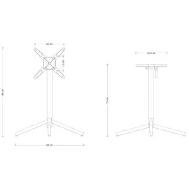Podstawa do stołu NEXUS czarna Unique