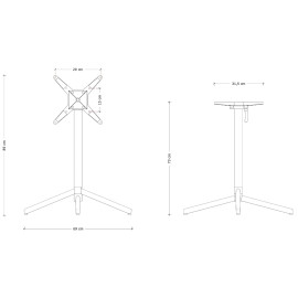 Podstawa do stołu NEXUS polerowana Unique