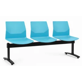 Ławka RITA 2313-3-osobowa Unique plastikowa do poczekalni na korytarz