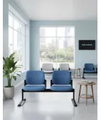 Ławka ASPEN-2 BT Grospol nowoczesna ławka do poczekalni z podłokietnikami