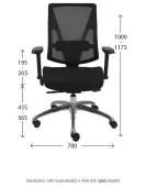 Ergonomiczny fotel FUTURA 3S Plus Black do biurka