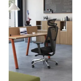 Nowoczesny fotel ergonomiczny FUTURA 4S Plus chrome Grospol