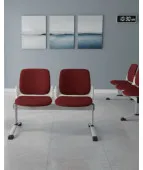 Ławka ASPEN-2 WT Grospol biała ławka do poczekalni