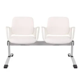 Ławka ASPEN-2 WT ARM Grospol biała ławka do poczekalni