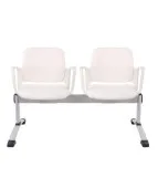 Ławka ASPEN-2 WT ARM Grospol biała ławka do poczekalni