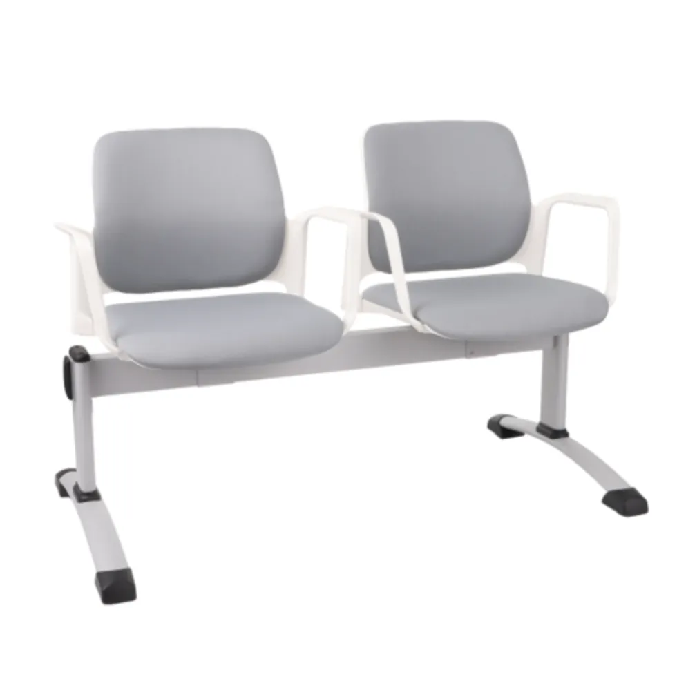 Ławka ASPEN-2 WT ARM Grospol biała ławka do poczekalni