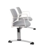 Ławka ASPEN-2 WT ARM Grospol biała ławka do poczekalni