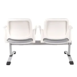 Ławka ASPEN-2 WT ARM Grospol biała ławka do poczekalni