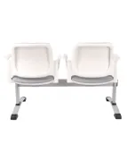 Ławka ASPEN-2 WT ARM Grospol biała ławka do poczekalni