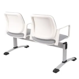 Ławka ASPEN-2 WT ARM Grospol biała ławka do poczekalni