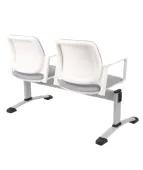 Ławka ASPEN-2 WT ARM Grospol biała ławka do poczekalni