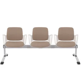 Ławka ASPEN-3 WT ARM Grospol biała ławka do poczekalni do przychodni