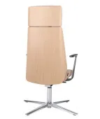 Fotel konferencyjny MOON Wood HD CF – drewniany, ergonomiczny design