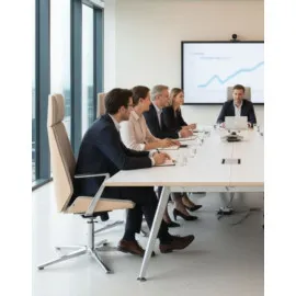 Fotel konferencyjny MOON Wood HD CF – drewniany, ergonomiczny design