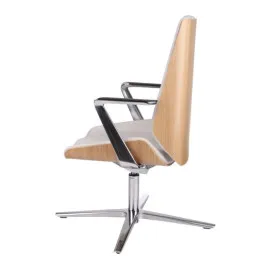 Fotel konferencyjny MOON Wood CF Grospol fornir dębowy