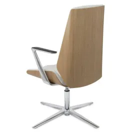 Fotel konferencyjny MOON Wood CF Grospol fornir dębowy