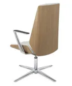 Fotel konferencyjny MOON Wood CF Grospol fornir dębowy