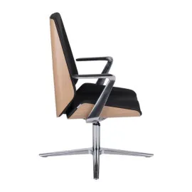 Fotel konferencyjny MOON Wood CF Grospol fornir dębowy