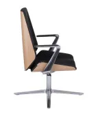 Fotel konferencyjny MOON Wood CF Grospol fornir dębowy