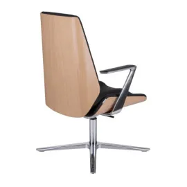 Fotel konferencyjny MOON Wood CF Grospol fornir dębowy