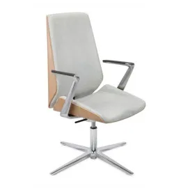 Fotel konferencyjny MOON Wood CF Grospol fornir dębowy