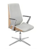 Fotel konferencyjny MOON Wood CF Grospol fornir dębowy