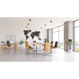 Fotel konferencyjny MOON Wood CF Grospol fornir dębowy