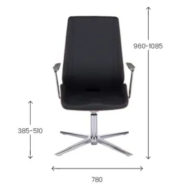 Fotel konferencyjny MOON Wood CF Grospol fornir dębowy