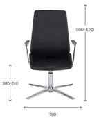 Fotel konferencyjny MOON Wood CF Grospol fornir dębowy