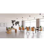 Fotel konferencyjny MOON Wood CF HD Grospol fornir dębowy