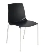 Nowoczesne krzesło ARI plastikowe z chromowanym stelażem
