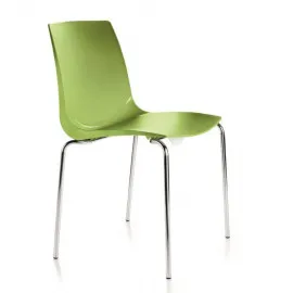 Nowoczesne krzesło ARI plastikowe z chromowanym stelażem