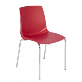 Nowoczesne krzesło ARI plastikowe z chromowanym stelażem
