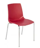 Nowoczesne krzesło ARI plastikowe z chromowanym stelażem