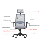 Ergonomiczne krzesło biurowe WISTER Stema