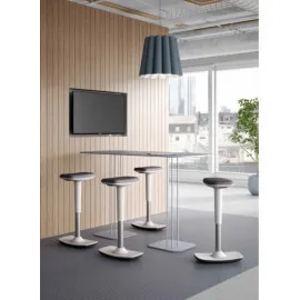 Hoker KIKO regulowany Grospol – nowoczesny, obrotowy taboret barowy