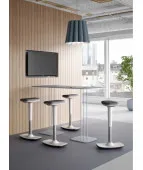 Hoker KIKO regulowany Grospol – nowoczesny, obrotowy taboret barowy