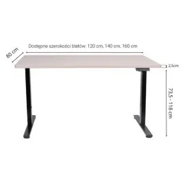 Biurko elektrycne z regulacją wysokości ALTO 100 Grospol