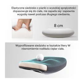 Fotel ergonomiczny ANGEL biurowy obrotowy eurOpa plus z podnóżkiem
